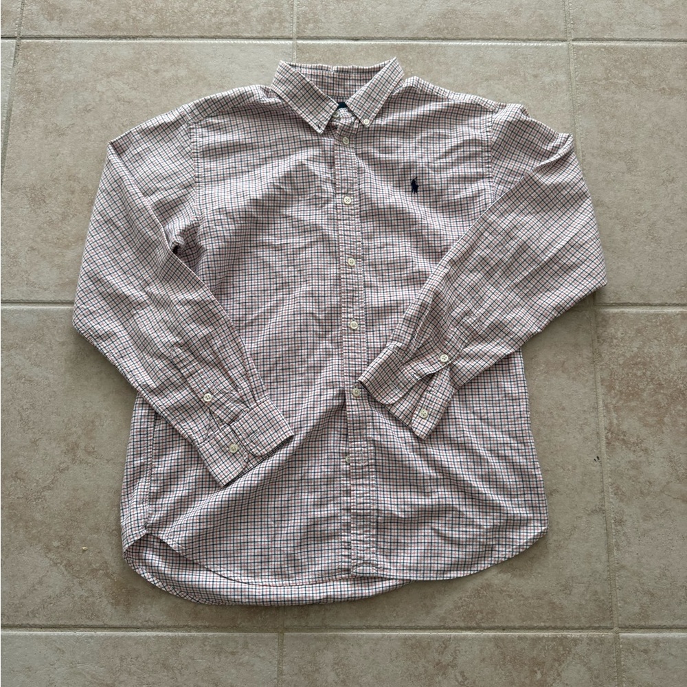 Men's Checkered Shirt ralph lauren  long sleeve shirt Xl 18-20